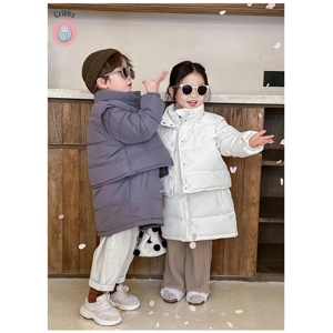 Winter Kids Thick Vest Parka Set
