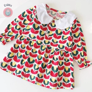 Autumn Floral Cotton Toddler Dress