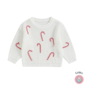 Cribbz Christmas Candy Cane Sweater