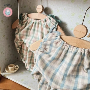 Summer Plaid Tee and Bloomer Set