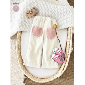 Warm Corduroy Heart Pocket Baby Pants
