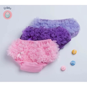 Baby Girls Cotton Ruffled Bloomers