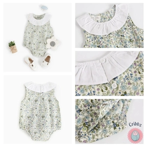 Cute Plaid Cotton Baby Bodysuit for Girls