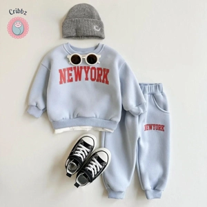 Winter Boys Velvet Hoodie Training Set