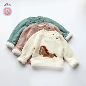 Cartoon Fleece Pullover Sweater for Kids