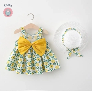 {Girls Summer Cotton Dress Set