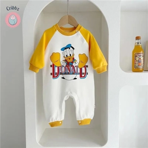 Donald Duck Cartoon Baby Bodysuit Jumpsuit