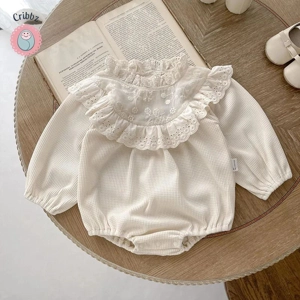 Autumn Baby Girls Lace Romper Bodysuit