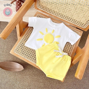 Summer Newborn Flower Print Outfit