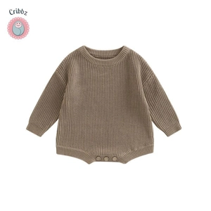 Cute Knitted Sweater Romper for Newborns