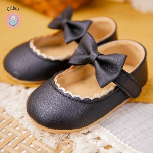 Baby Girl Bow Crib Shoes