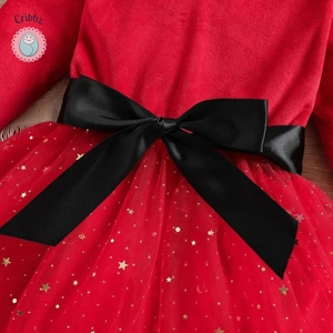 Red Sequined Christmas Princess Dress for Kids