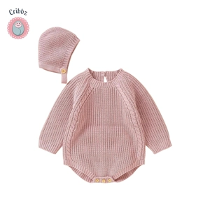 Baby Knit Romper Jumpsuit Set