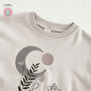 Floral Embroidery Baby Girl Bubble Romper