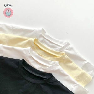 Cotton Smile Face T-shirt and Plaid Shorts Set