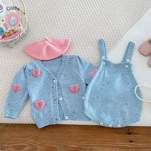 Autumn Infant Girls Knitted Bodysuit Set