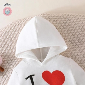 Cute Lettered Hoodie and Pants Set
