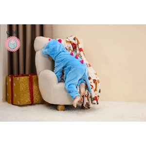 Hooded Flannel Baby Romper Jumpsuit