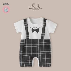 Cartoon Print Baby Boys Summer Romper