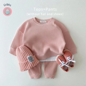 Waffle Cotton Baby Tracksuit Set