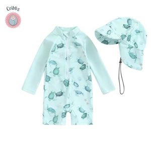 Tregren Toddler Boys Dinosaur Print Swimwear