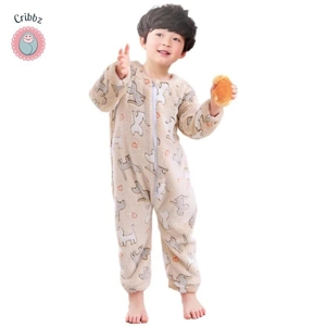 Cozy Coral Velvet Baby Pajamas Set