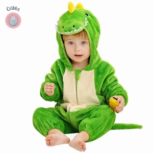 Hooded Flannel Baby Romper Jumpsuit