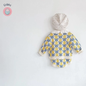 Baby Girl Knit Cardigan & Jumpsuit Set