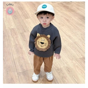 Baby Girl Lion Knit Sweater
