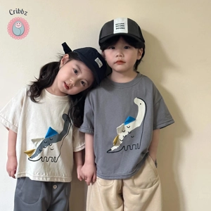 Dinosaur Print Cotton T-Shirt for Kids
