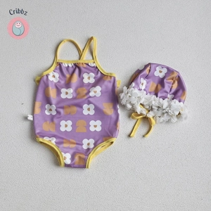 Floral Infant One-Piece Swimwear Set
