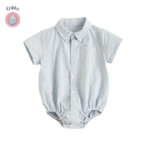 Cotton Baby Boy Short Sleeve Bodysuits