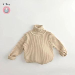 Vintage Kids Turtleneck Sweater Pullover