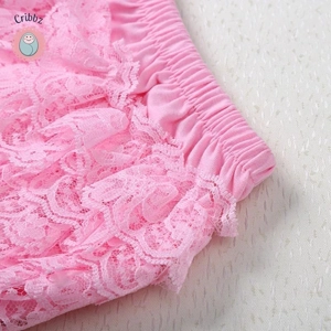 Ruffle Lace Leopard Baby Bloomers Diaper Cover