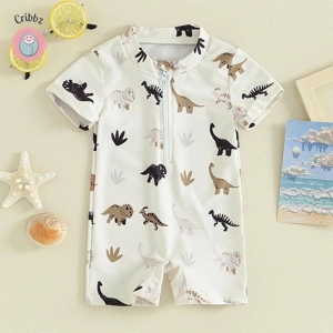 Baby Dinosaur Coconut Tree Swimsuit