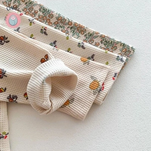 Soft Waffle Baby Sleepsuit Set