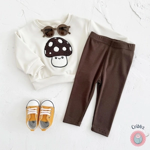 Cute Mushroom Cartoon Baby Two-Piece Set