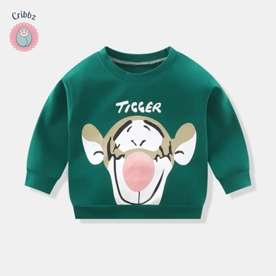 Baby Boys and Girls Carrot Cat Sweatshirt title=