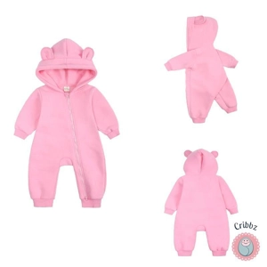 Newborn Bear Hoodie Jumpsuit Outfit