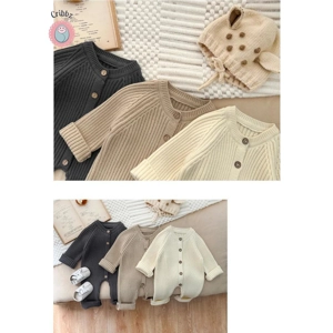 Cozy Knit Infant Jumpsuit Winter Romper