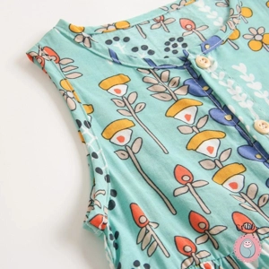 Sanlutoz Floral Sleeveless Baby Bodysuit