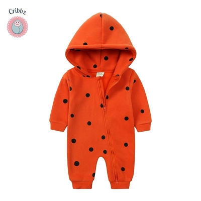 Cozy Baby Winter Fleece Bear Romper title=