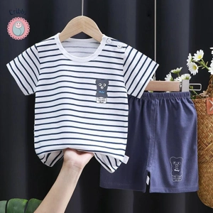 Kids Cartoon T-Shirt and Shorts Set