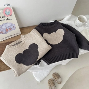 Cute Cartoon Bear Cotton Sweater for Babies