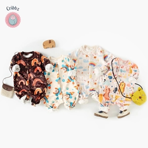 Cute Flannel Baby Romper for Winter