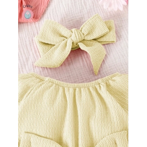 Cute Pink Bow Baby Onesie Set