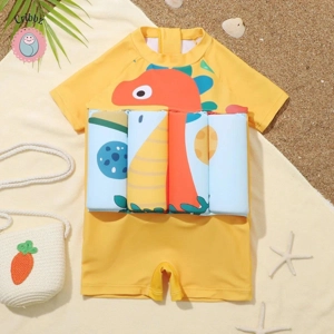 Childrens Cartoon Print Buoyancy Swimsuit