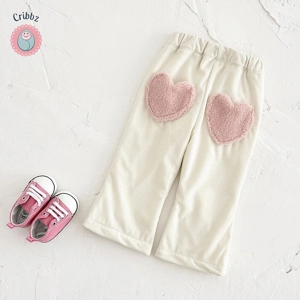 Warm Corduroy Heart Pocket Baby Pants