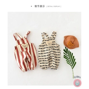 Baby Striped Romper Jumpsuit Set