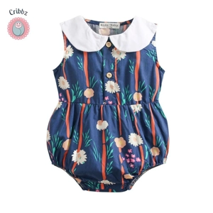Cute Floral Summer Bodysuits for Baby Girls